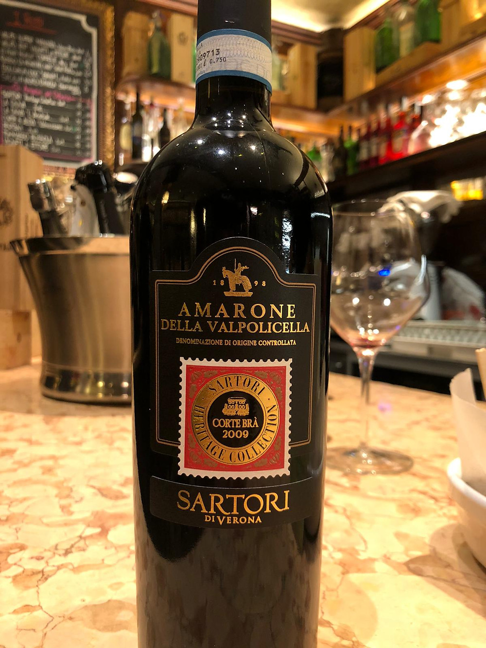 Amarone Corte Bra Sartori Heritage Collection 2009 all'Osteria Caffè Monte Baldo
