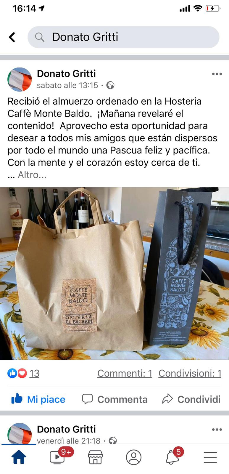 La consegna da Donato_caffemontebaldo_delivery