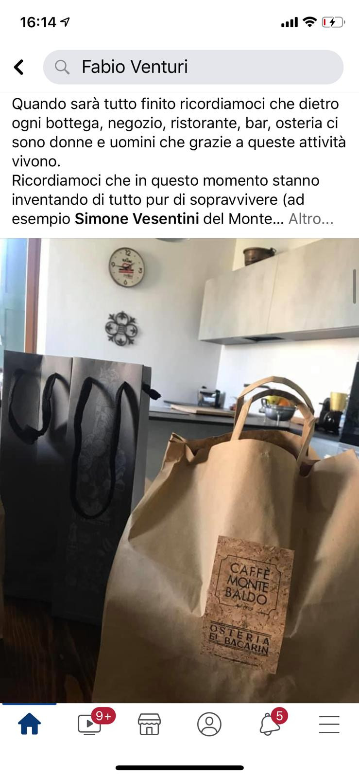 La consegna da Fabio_caffemontebaldo_delivery