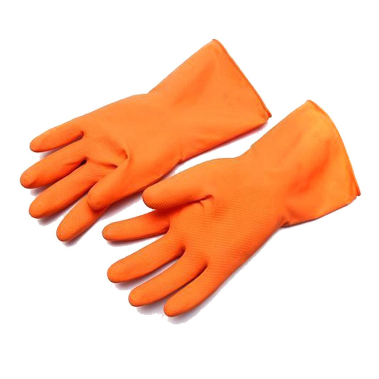 Orange Rubber House Hold Safety Gloves