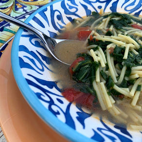 Pasta Chi Tinnirumi or Pasta con i Tenerumi (in Italian) 