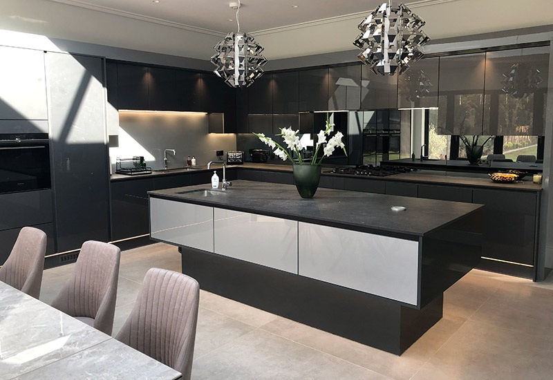 Huge island with glass frontals