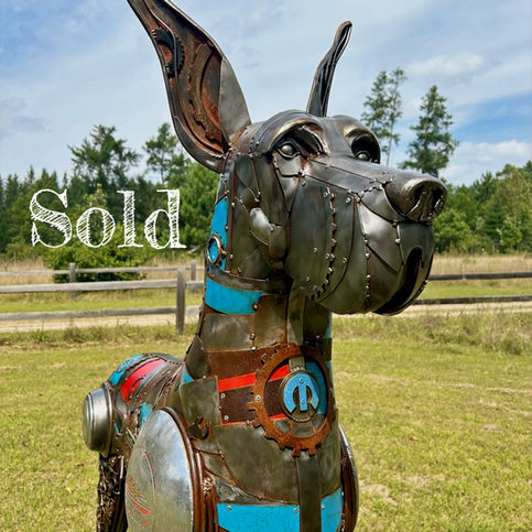 Great Dane from reclaimed materials