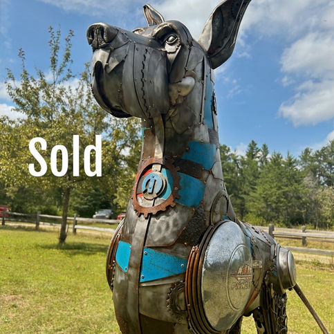 Great Dane from reclaimed materials