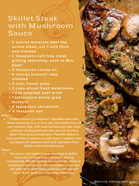 Skillet Steak with Mushroom Sauce