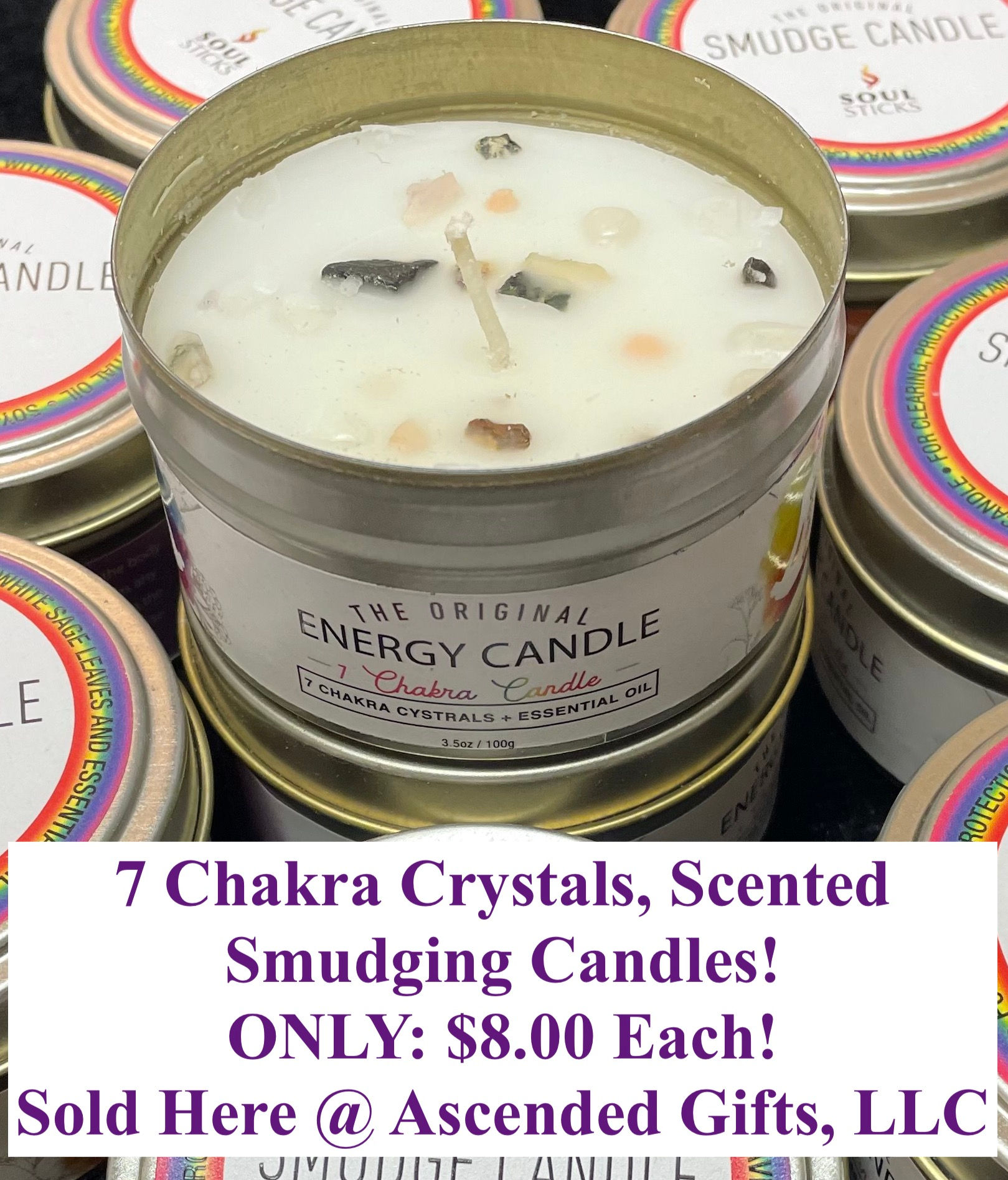 7 Chakra Smudging Candle