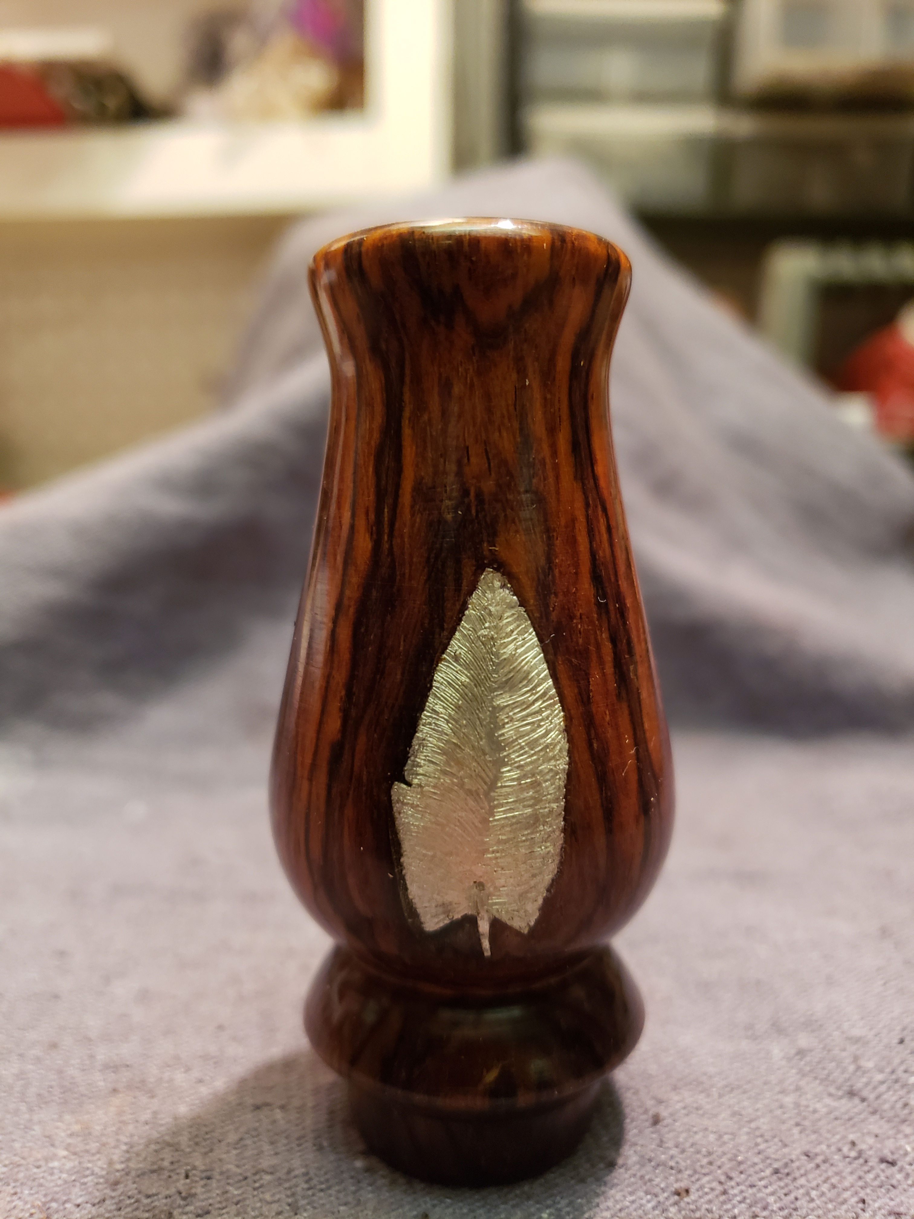 Cocobolo with Silver Feather
