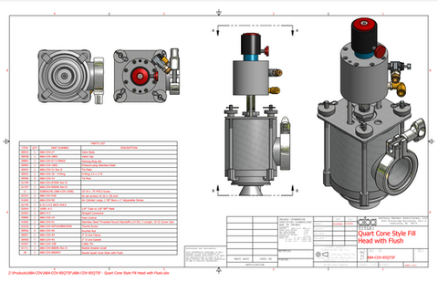 ABA-COV-85QTSF Fill Head Drawings and Parts List