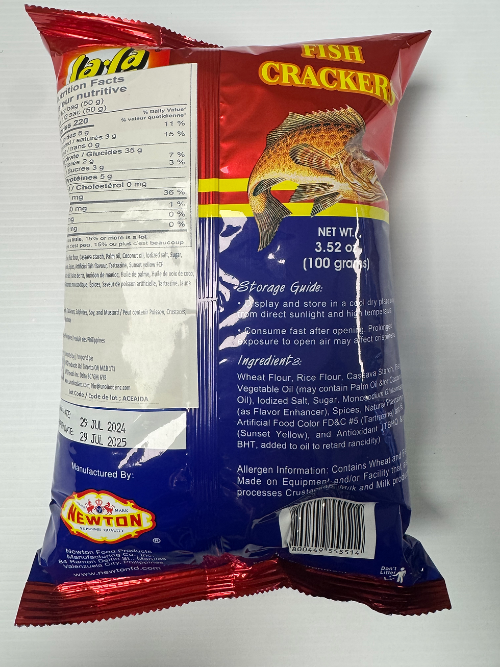 Thumbnail: Lala Fish Flavor Cracker 100g