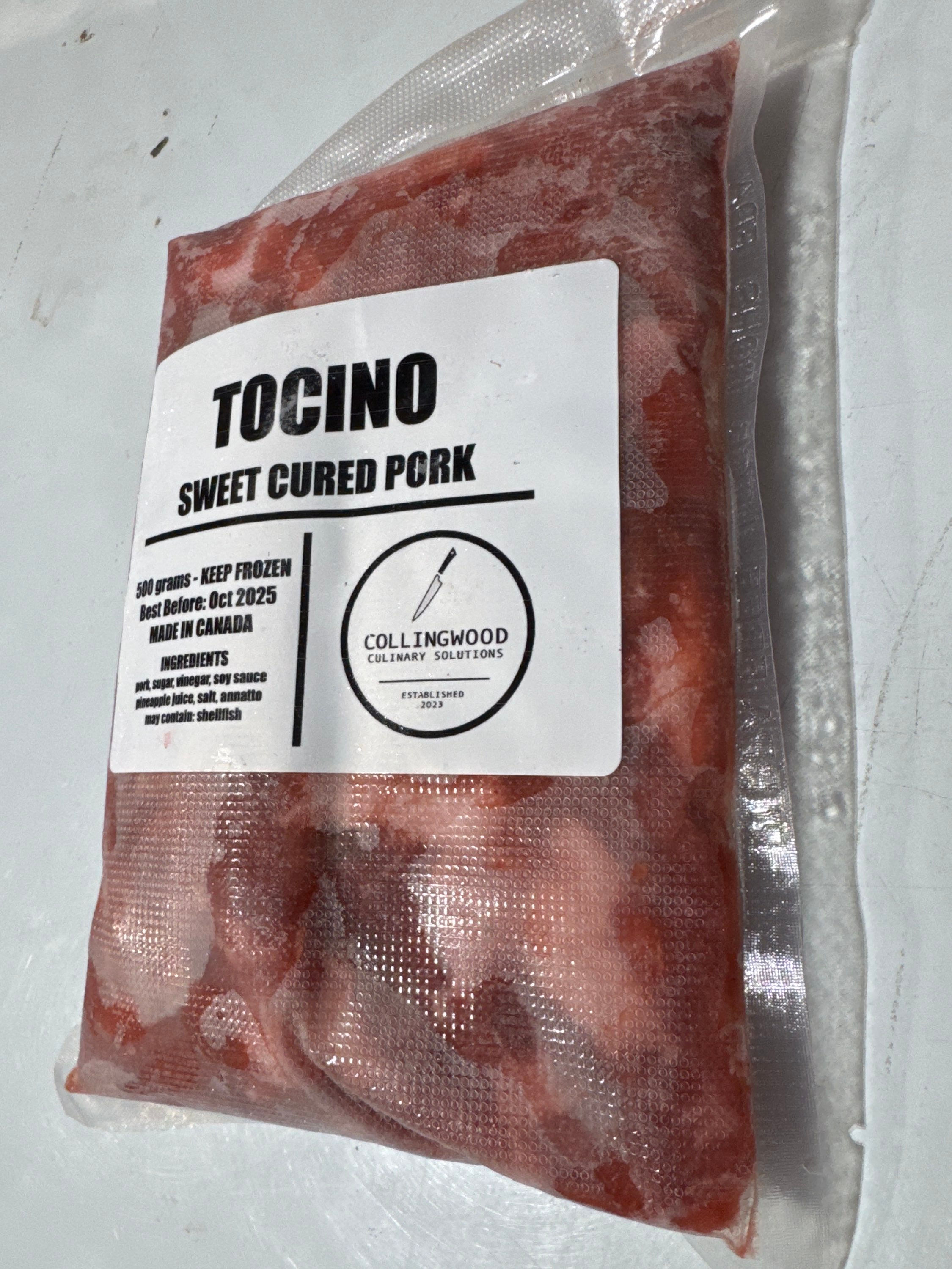Tocino cooked (sweet cured pork)
