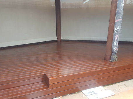 Deck staining