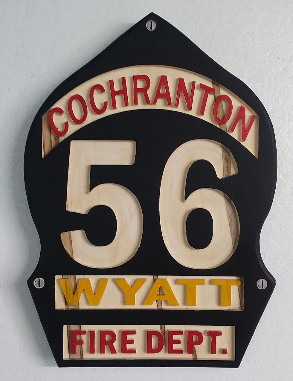 Thumbnail: Custom Wooden Firefighter's Helmet Shield (MADE TO OTRDER)