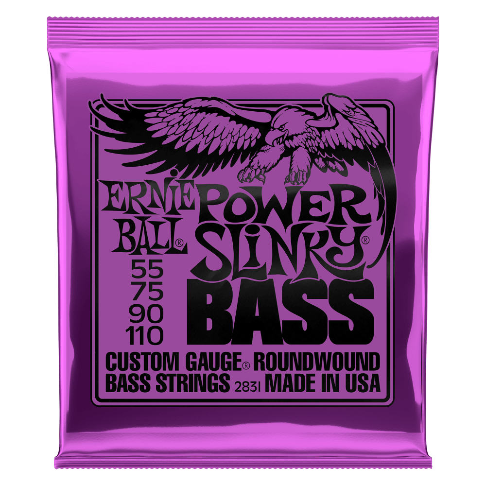 POWER SLINKY NICKEL WOUND ELECTRIC BASS STRINGS - 55-110 GAUGE