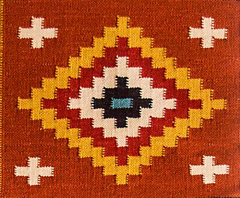 Thumbnail: Jaipur: Handwoven wool dhurrie