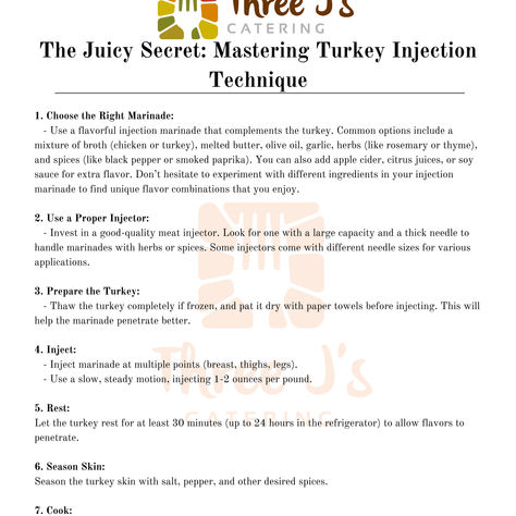 The Juicey Secret: Mastering Turkey Injection Technique