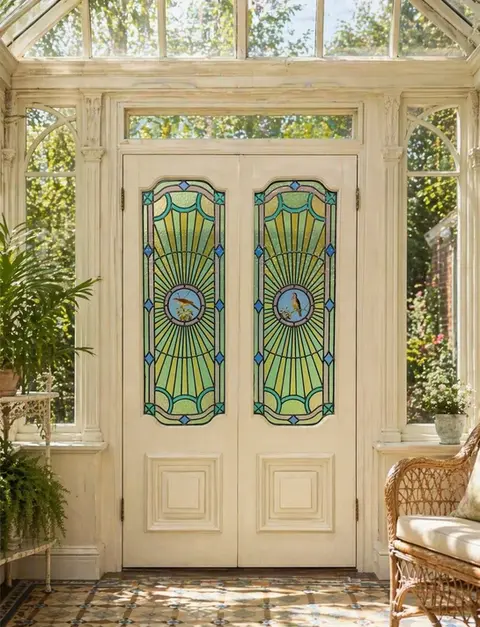 BESPOKE STAINED GLASS FRENCH DOORS