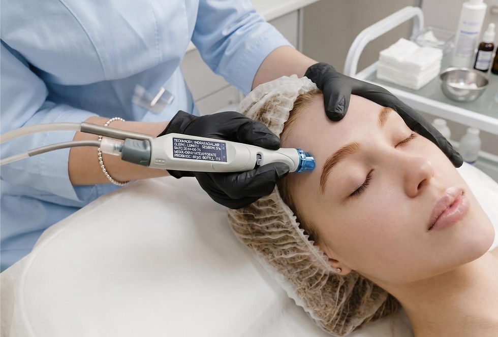 Radiofrequency pores treatment for tightening