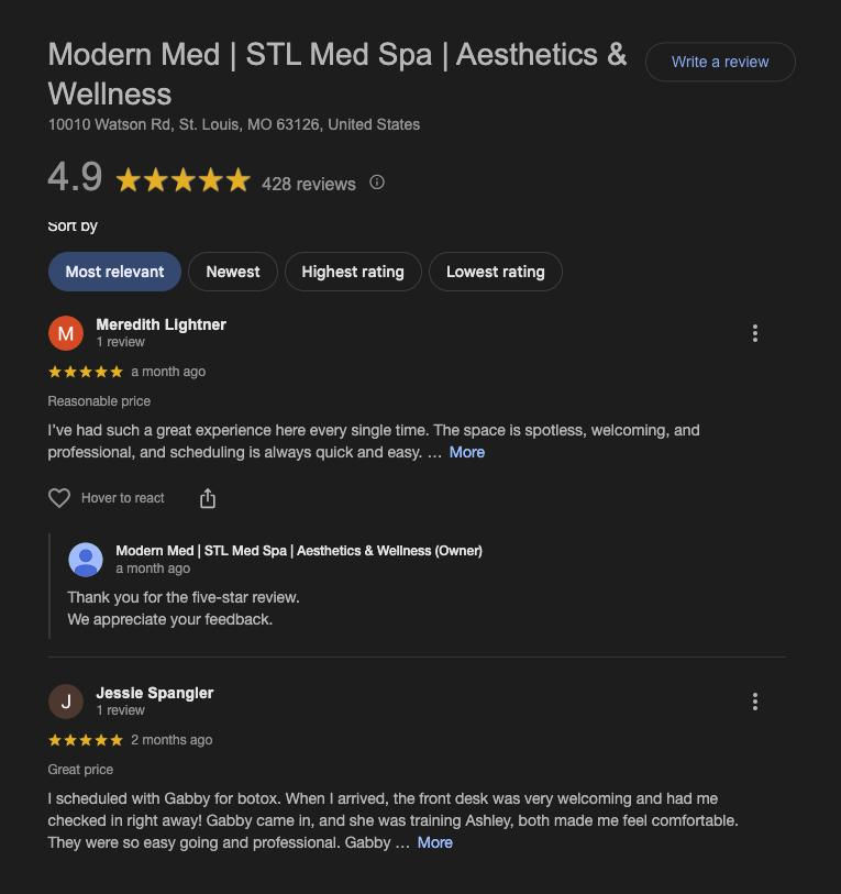 Skin Care Clinic Reputation and Client Experience in Crestwood