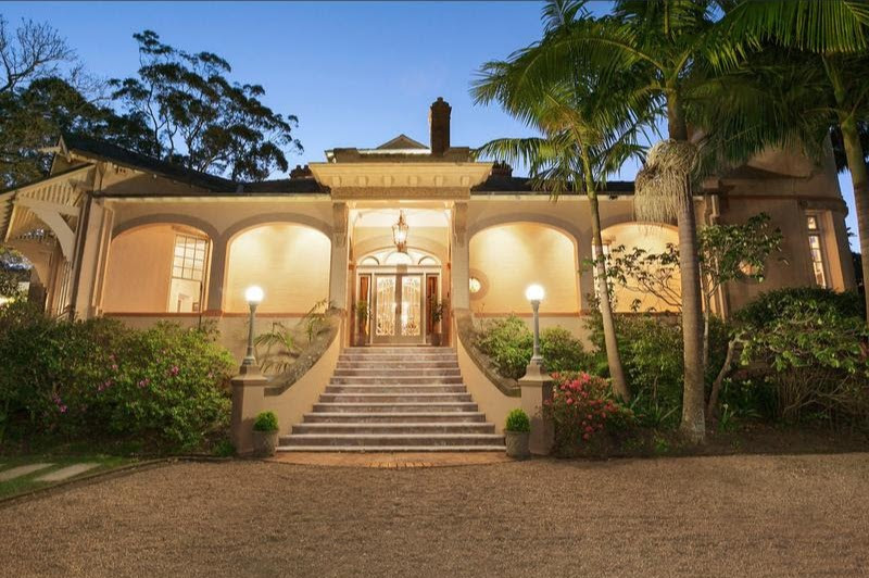 The grand marble entrance to the main homestead.