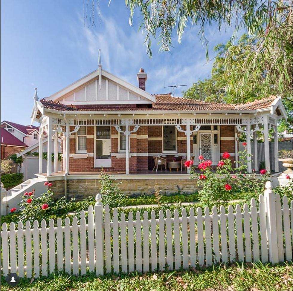Subiaco's Fairview Historic Home, a Queen Anne federation villa built in 1915, at 44 Heytesbury Rd.