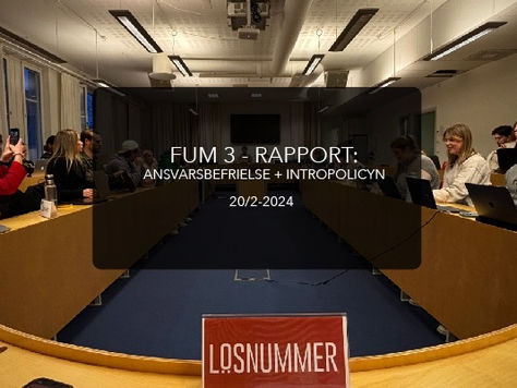 FUM 3 - RAPPORT: ANSVARSFRIHET OCH INTROPOLICYN