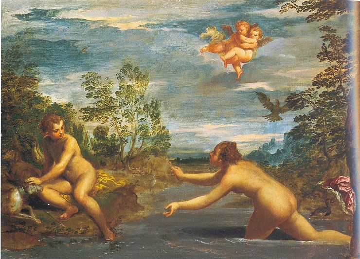 Scarsellino, "Ermafrodito e Salmace", 1580-1595 Galleria Borghese, Roma