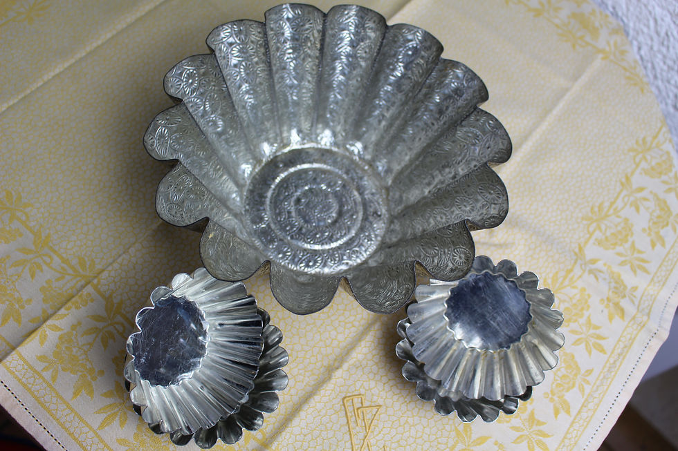 Miniature : Moule à charlotte en fer blanc