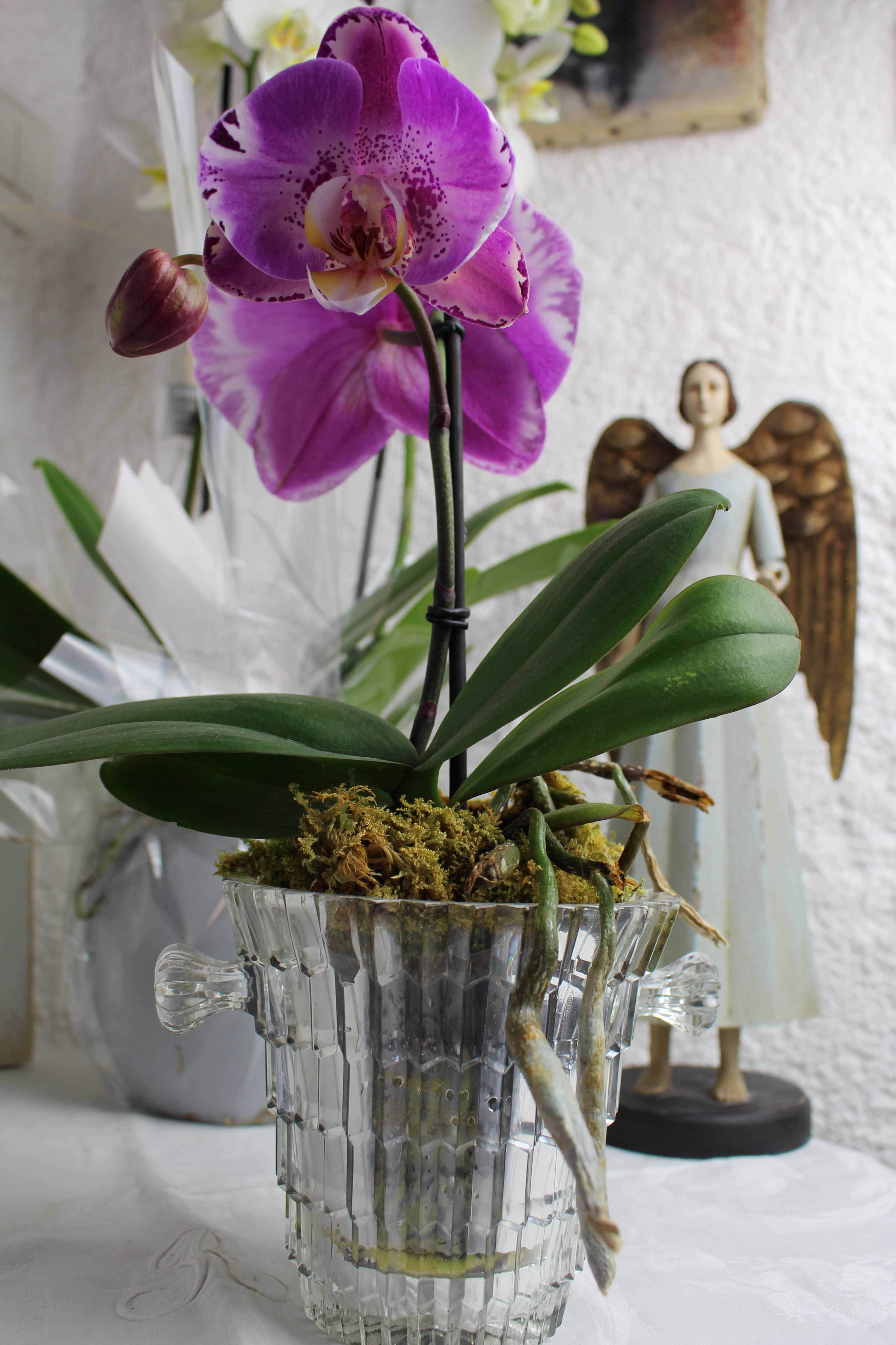 Seau à glaçons en verre moulé