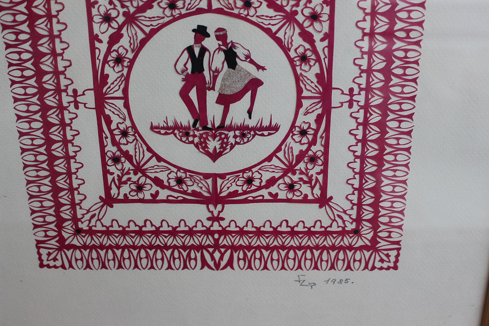 Miniature : Tableau Poya intitulé "Danse paysanne"