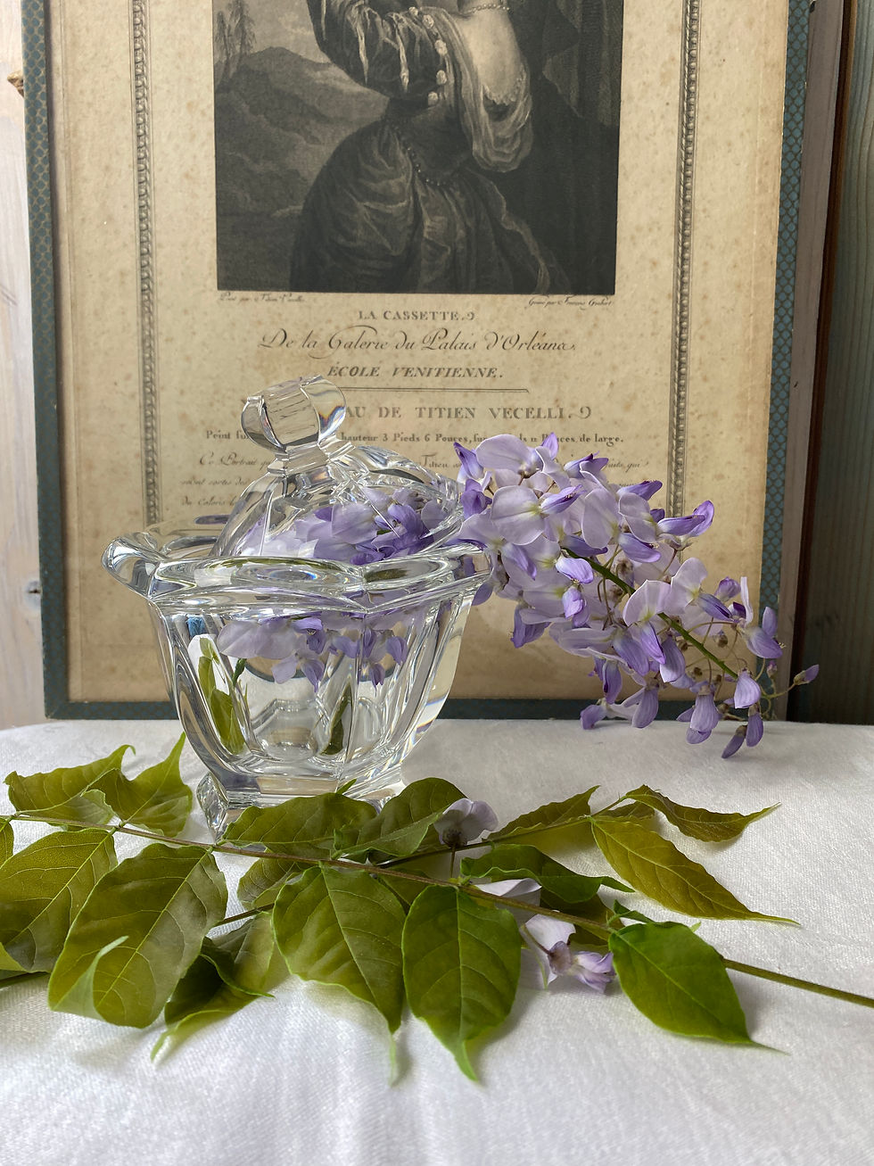 Miniature : Bonbonnière/sucrier "Baccarat" en cristal