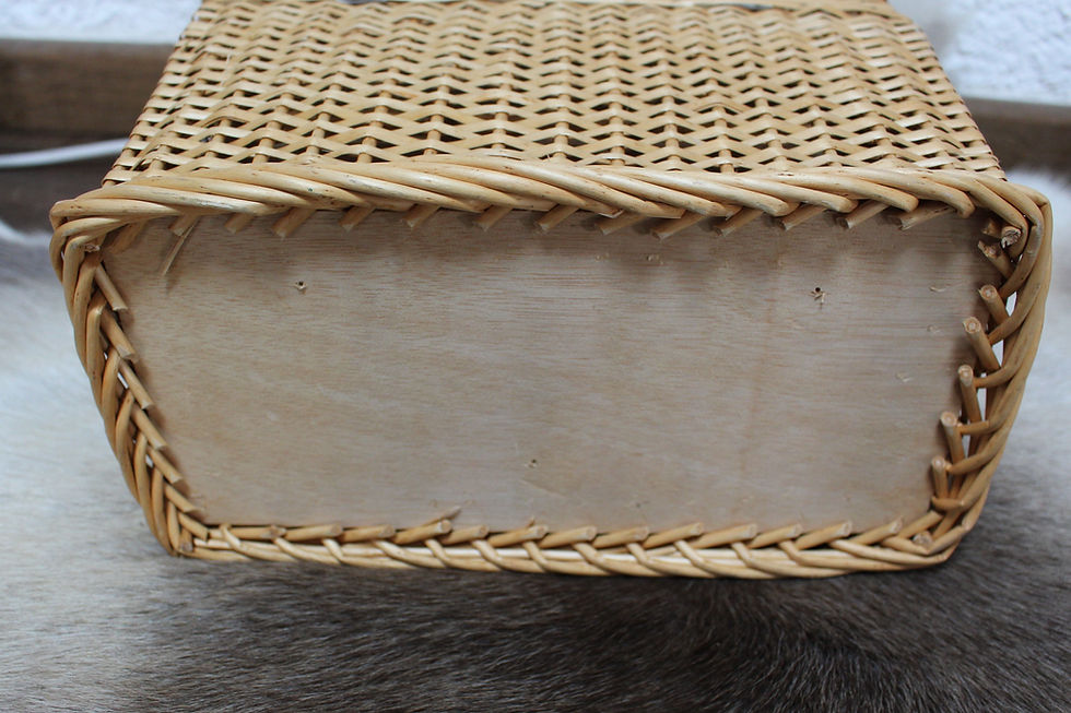 Miniature : Panier en osier à deux rabats