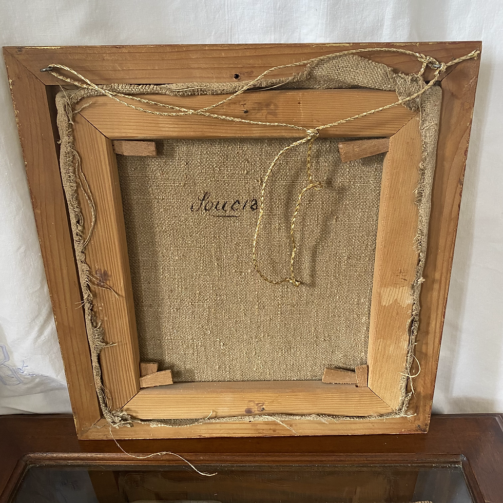Miniature : Huile sur bois "bouquet de soucis"