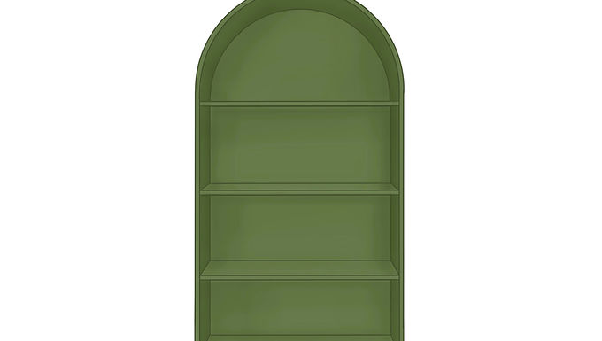BAR RÜCKREGAL GREEN CURVED
