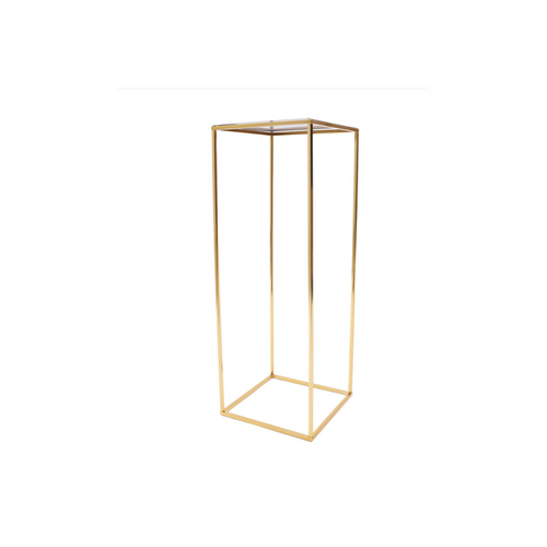 Gold Blumenständer 80cm Hoch - Metall Ständer Mit Acrylplatte Für Hochzeiten