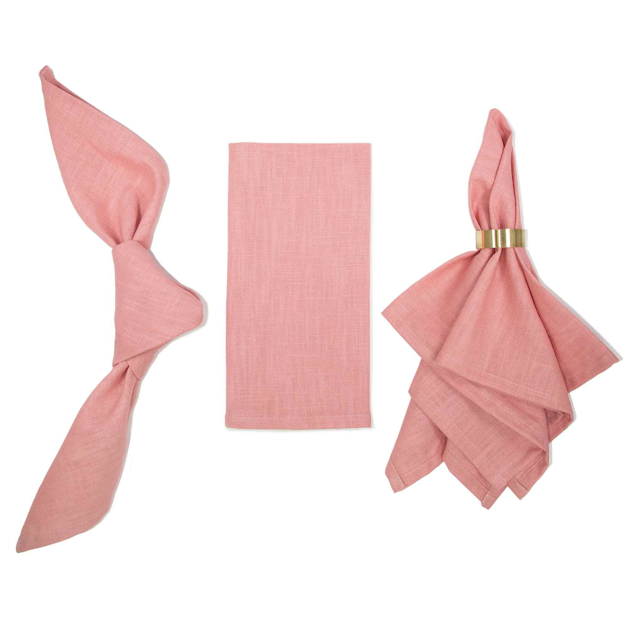 LEINENSERVIETTE FRENCH ROSE