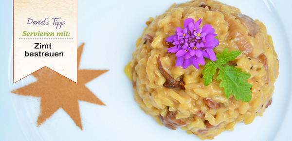 Weihnachtliches Pilzrisotto Risotto Vegan