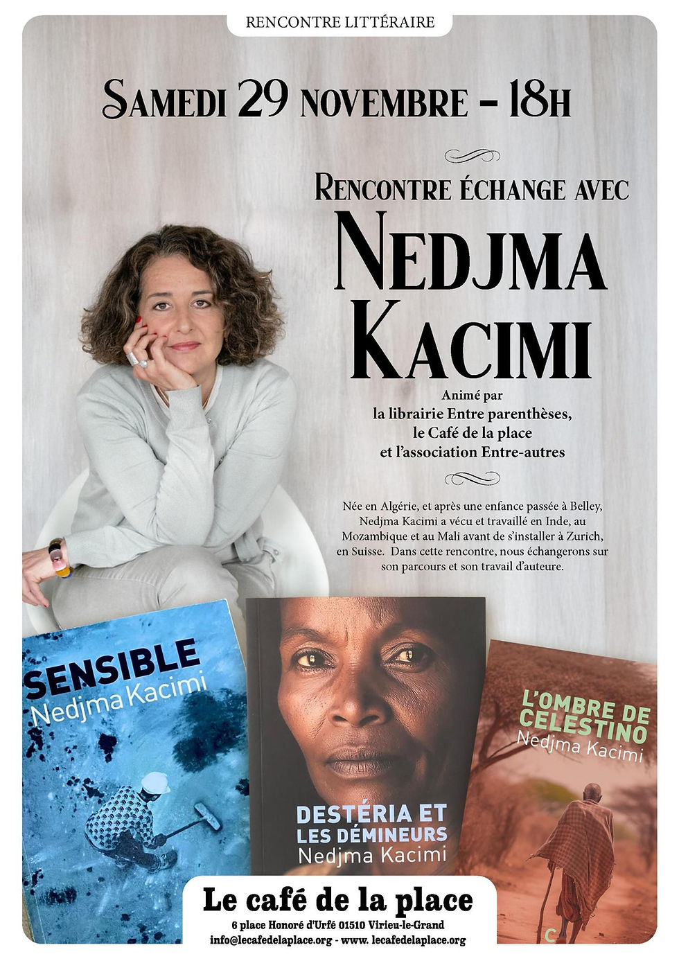 Rencontre Littéraire avec Nedjma KACIMI