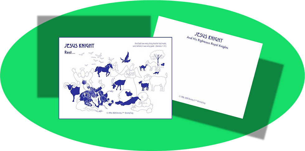 Thumbnail: "Jesus Knight" Notecards