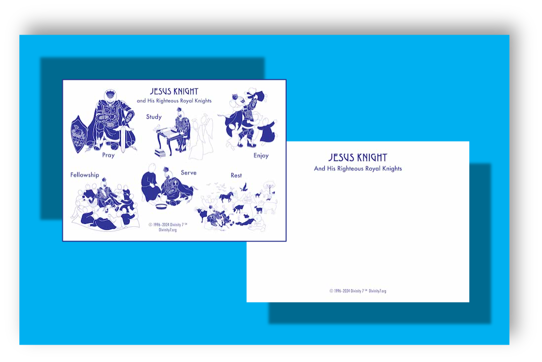 "Jesus Knight" Notecards
