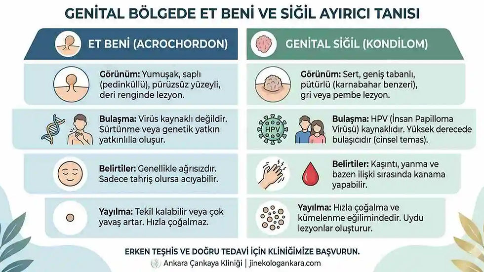 genital siğil mi et beni mi