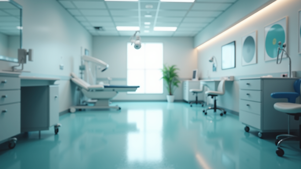 eye-level view of a modern fertility clinic room