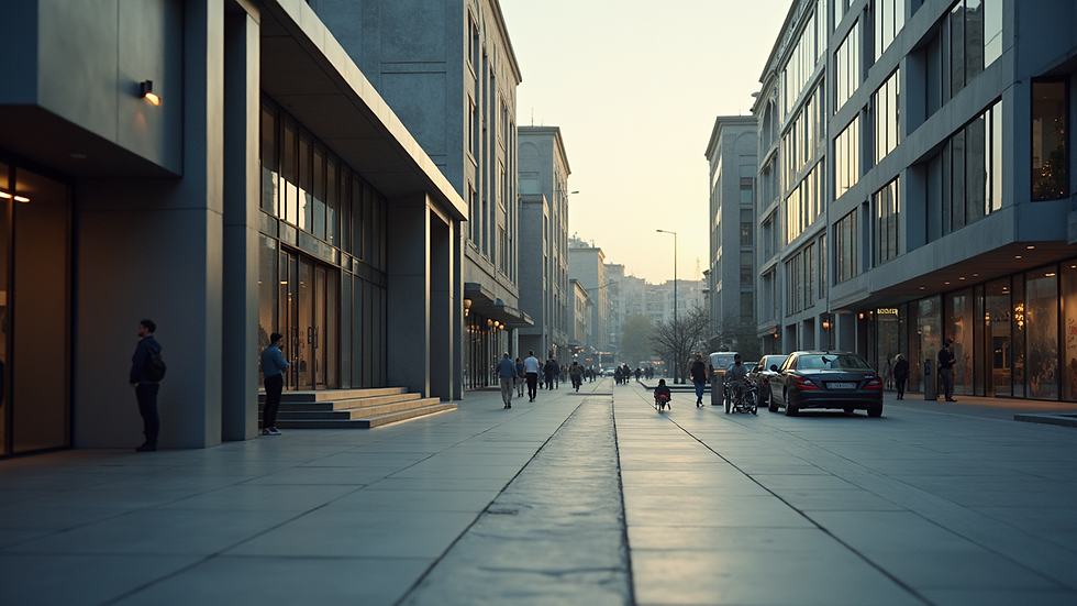 Geniş açı, Ankara'da modern bir sağlık merkezi dış görünüşü