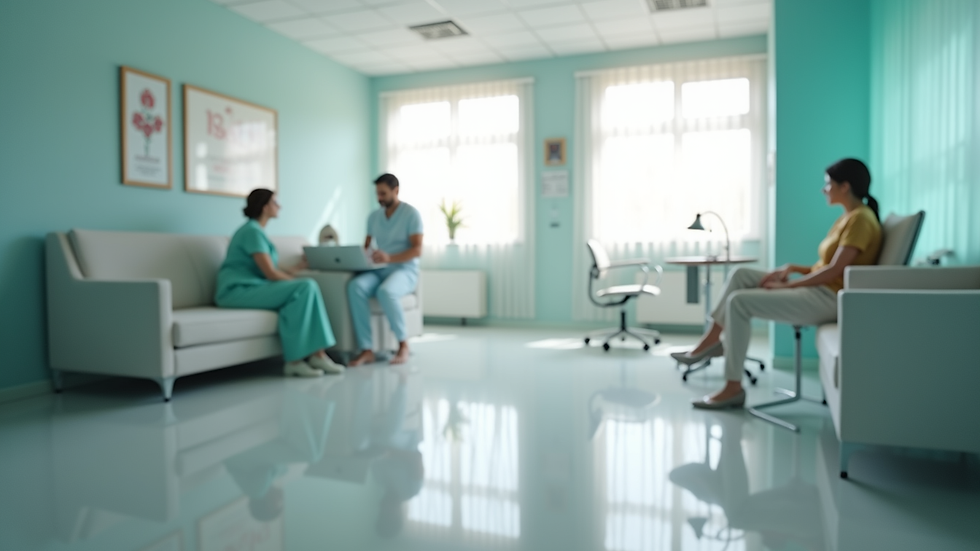 Eye-level view of a fertility clinic consultation room