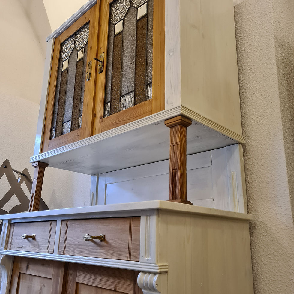 Miniaturbild: Küchenbuffet / jugendstil / Holz & Antiklack weiß / Schrank