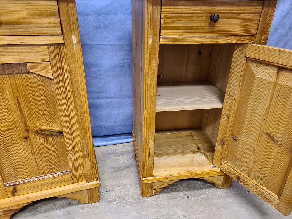 Miniaturbild: Beistellschrank Set | Beistelltisch alt antik Schrank | Marmorplatte
