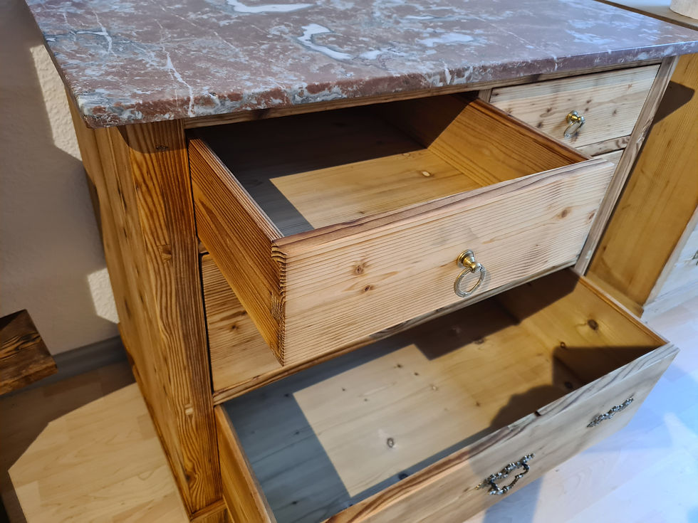 Miniaturbild: Kommode / Schrank / alt / Antik Möbel / Vollholz / Marmorplatte