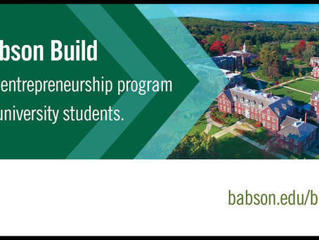 THE BABSON BUILD ENTREPRENEURSHIP PROGRAM 2022 Boston Estados Unidos