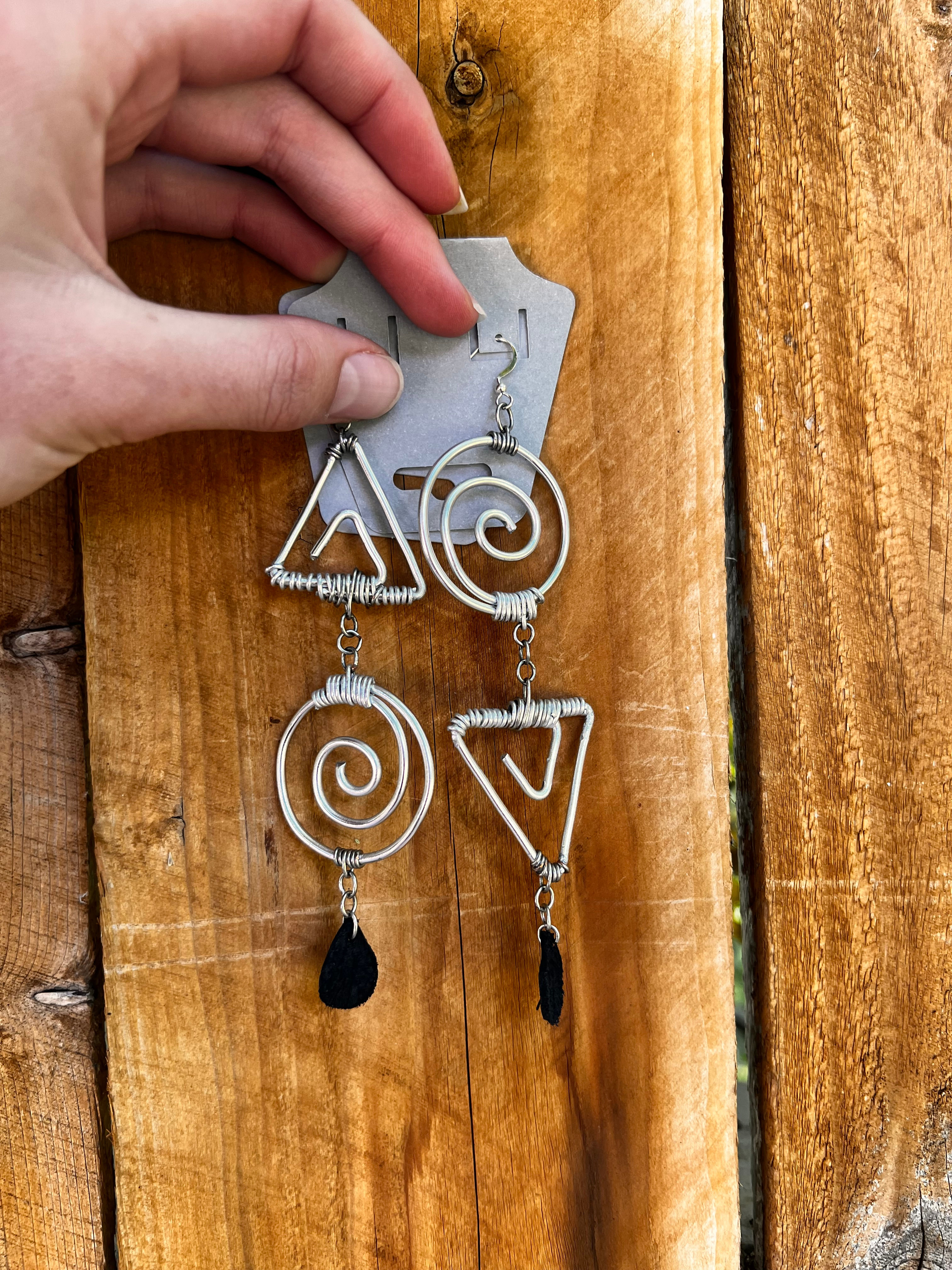 Upside Down Spiral Earrings