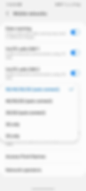 smartphone screen with a list of mobile networks available