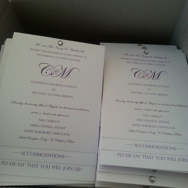 Cinnamon's Wedding invitations
